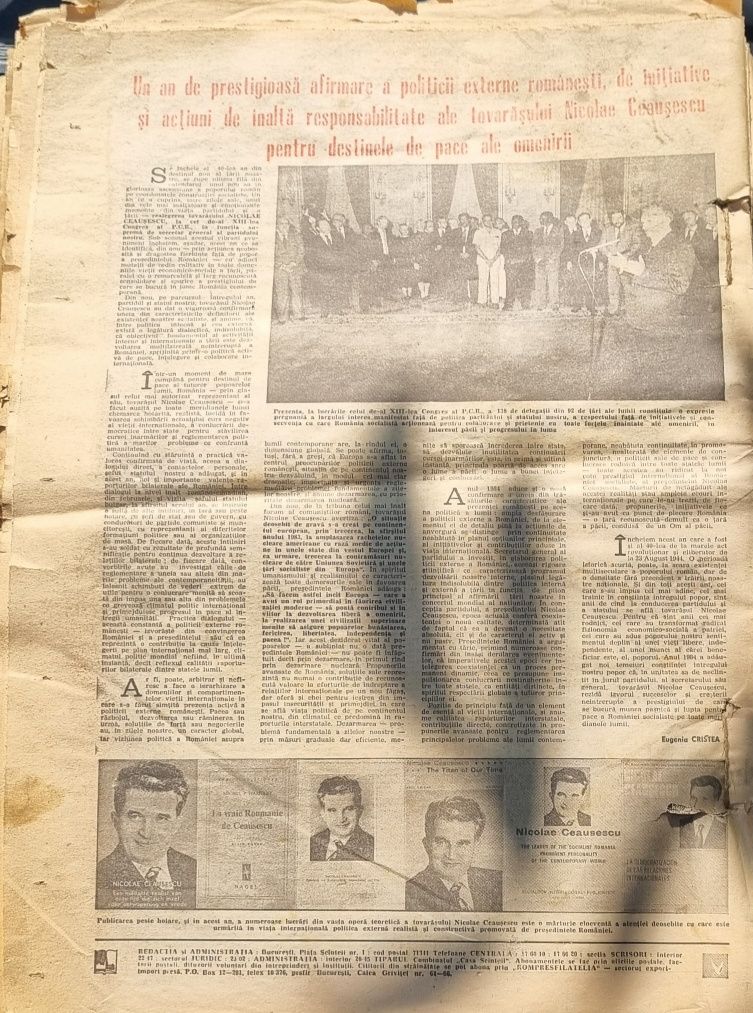 Colectie ziare vechi   Ziarul Munca  Anul 1984