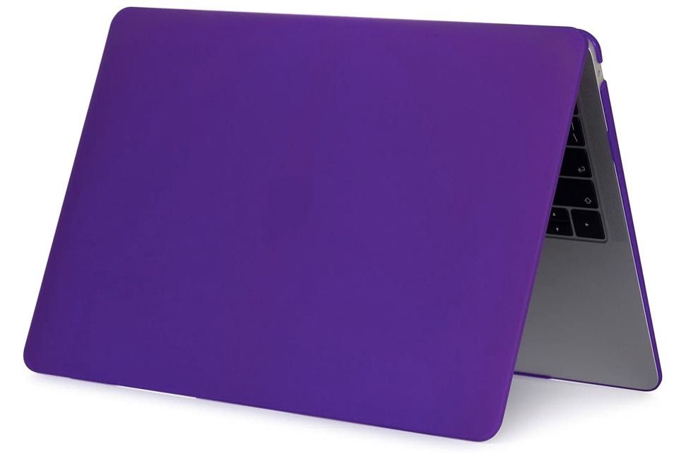 Carcasa Protectie geanta Macbook Air 13" A1932 A2179 A2337 mov inchis