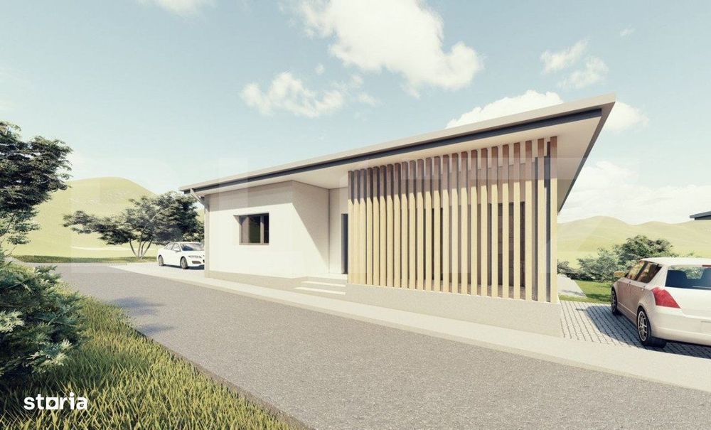 Casa semifinisata pe un nivel, 600mp teren