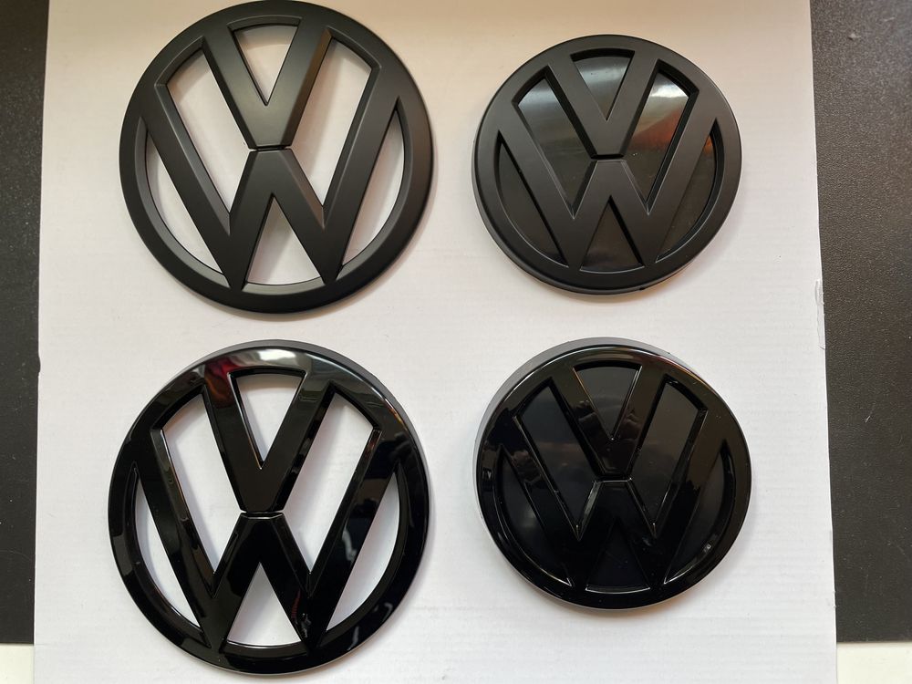 Emblema fata + spate Volkswagen Vw Golf 7 Negru Mat