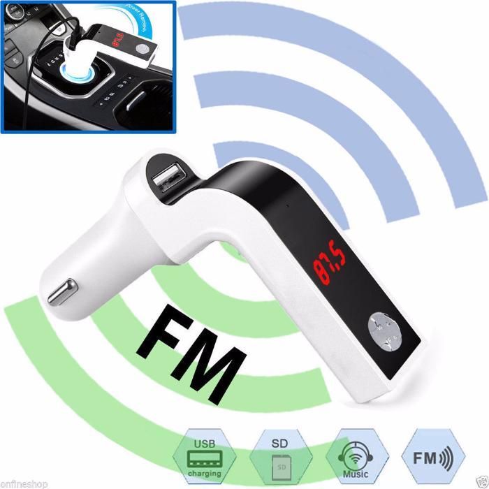 Bluetooth mp3 FM трансмитер за кола, поддържа USB, SD, MMC LCD Remote