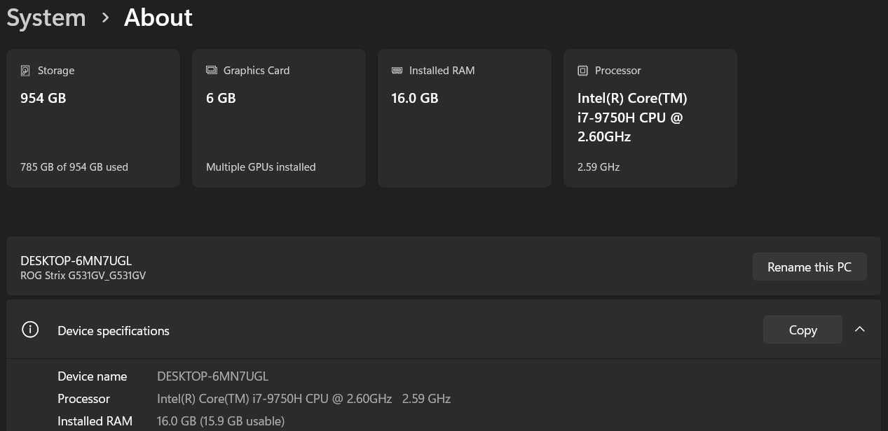 Asus ROG Strix G531GV (2019)