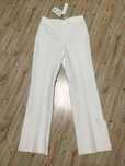 Pantaloni albi evazati Zara