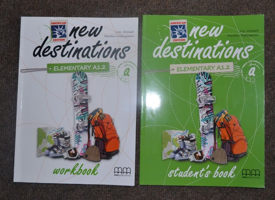New destination,elementary A1.2 учебник с тетрадка по английски език