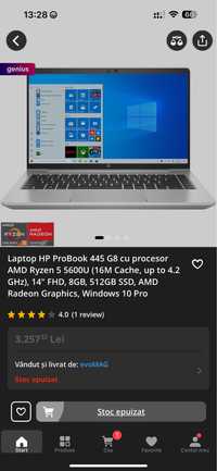 Laptop HP ProBook 445 G8 Ssd 512gb/8gb Ram Nou