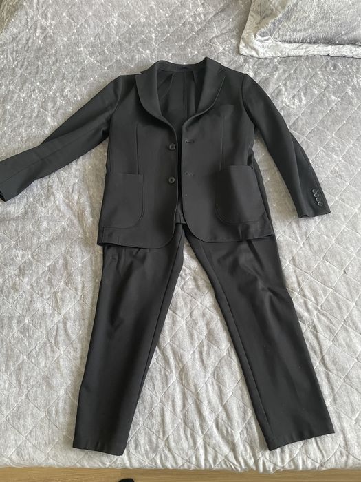 Черный мужской костюм Glasman, удобный на повседнев