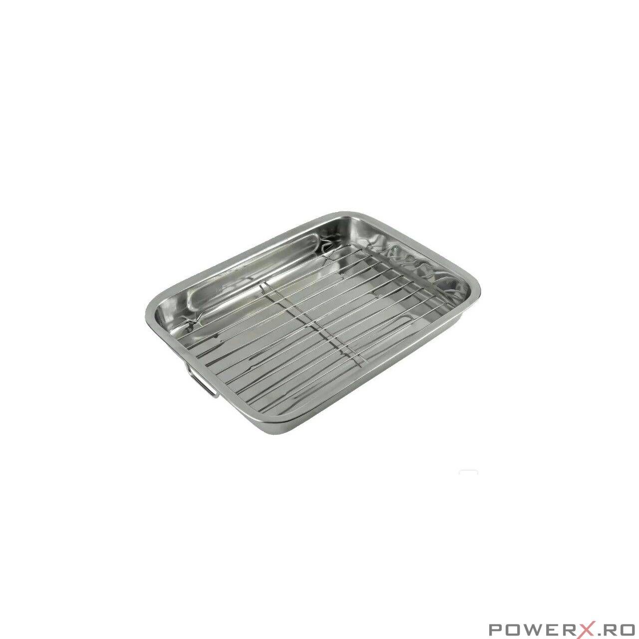 Tava din inox, pentru cuptor, cu gratar, 40 cm, Kinghoff