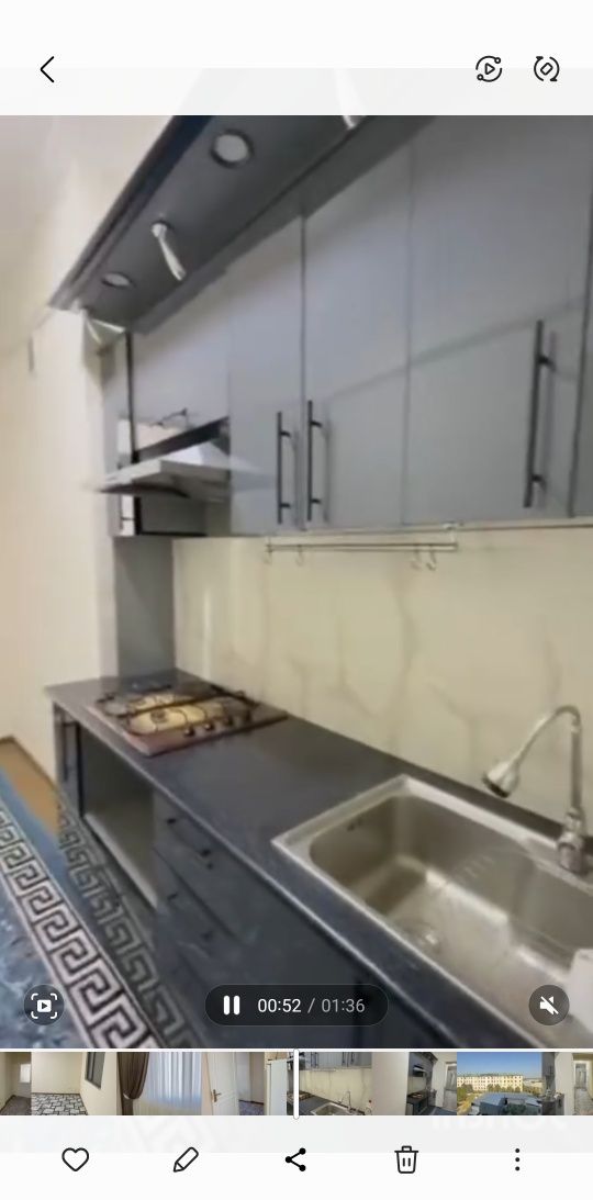 Kvartira ijaraga beriladi 2 xonali yangi dom