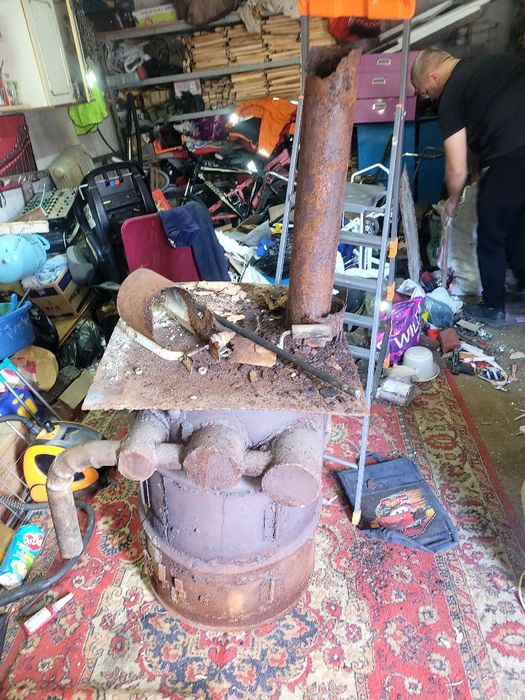 Печка буржуйка прожам