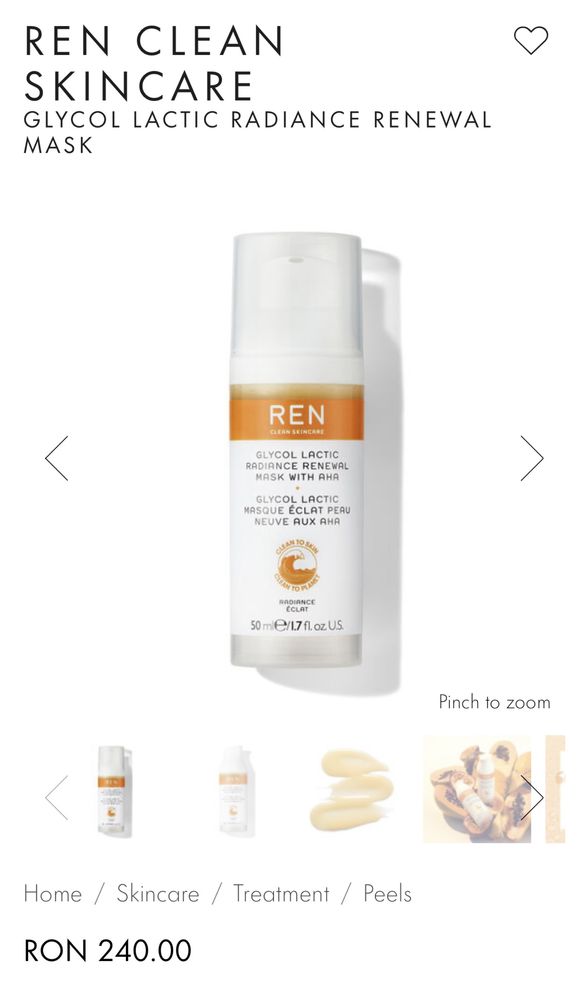 Ren glycol lactic radiance mask 50 ml