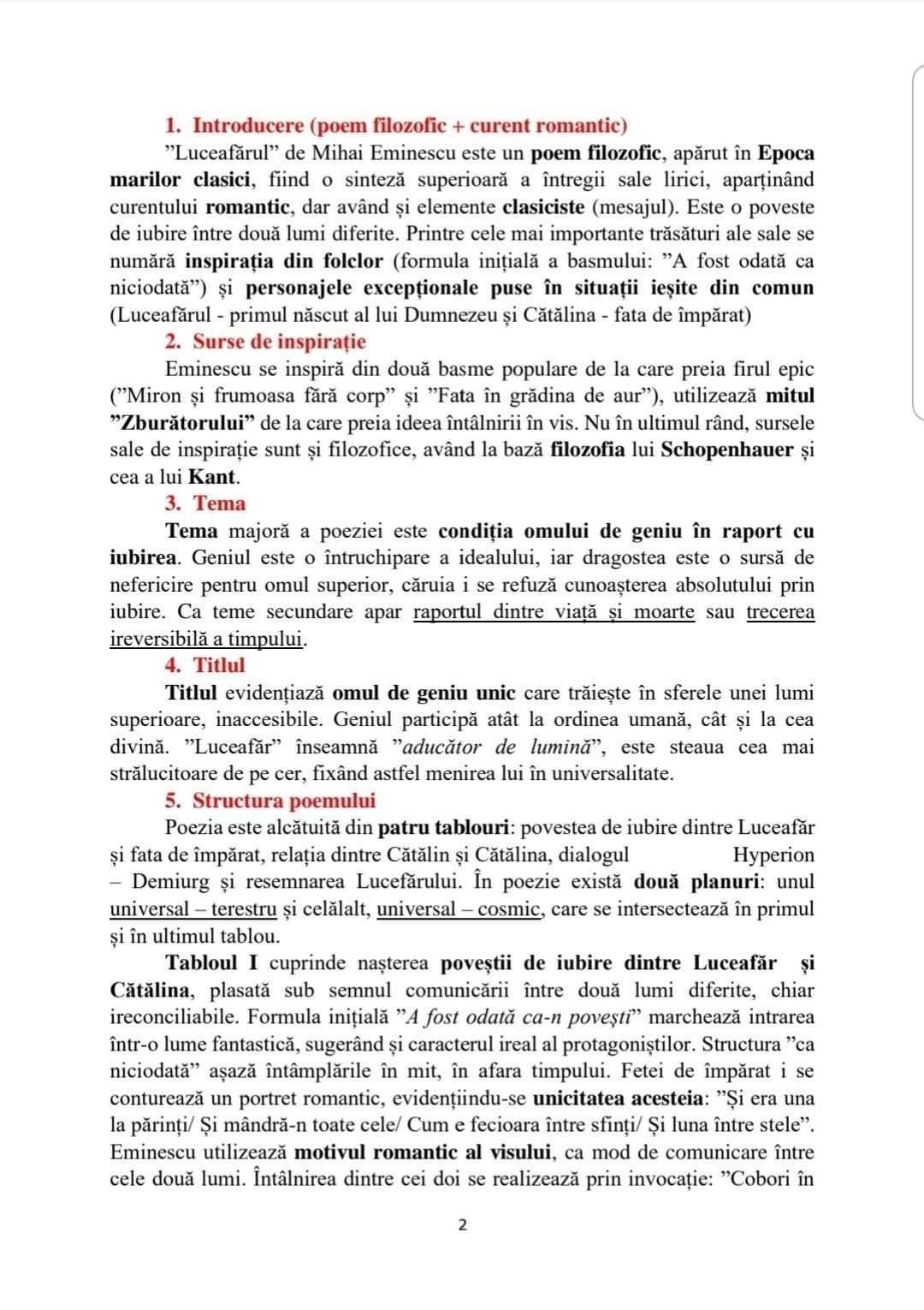 BAC de 10 - eseuri complete pentru subiectul al III-lea