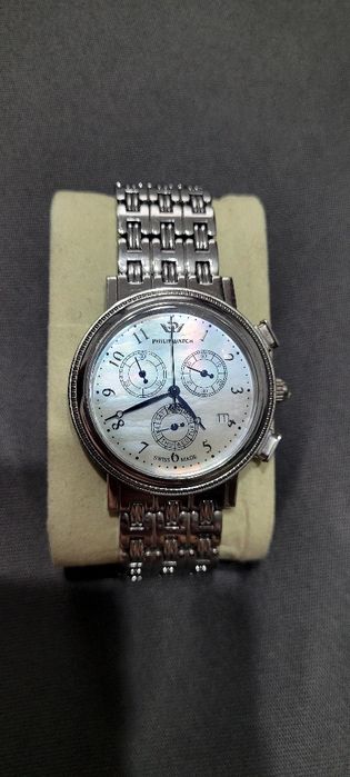 Ceas Philip Watch Budoire Swiss Made Chronograph – inox, cadran sidef,