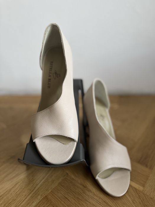 Pantofi ocazie, piele, masura 37, Nude