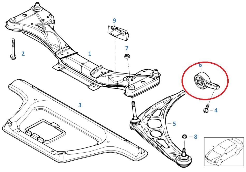 Bucsi brat poliuretan BMW e46