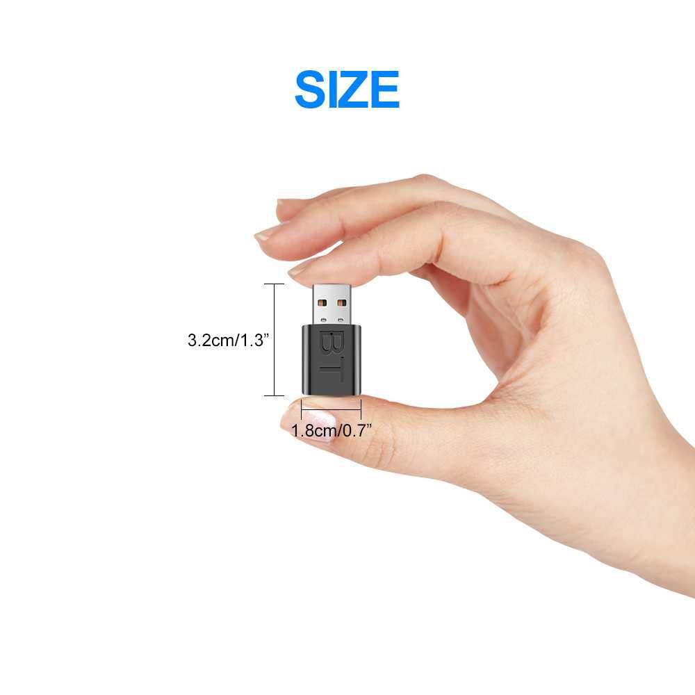 Bluetooth USB Аудио приемник - предавател 2 в 1 мини, 3.5mm жак