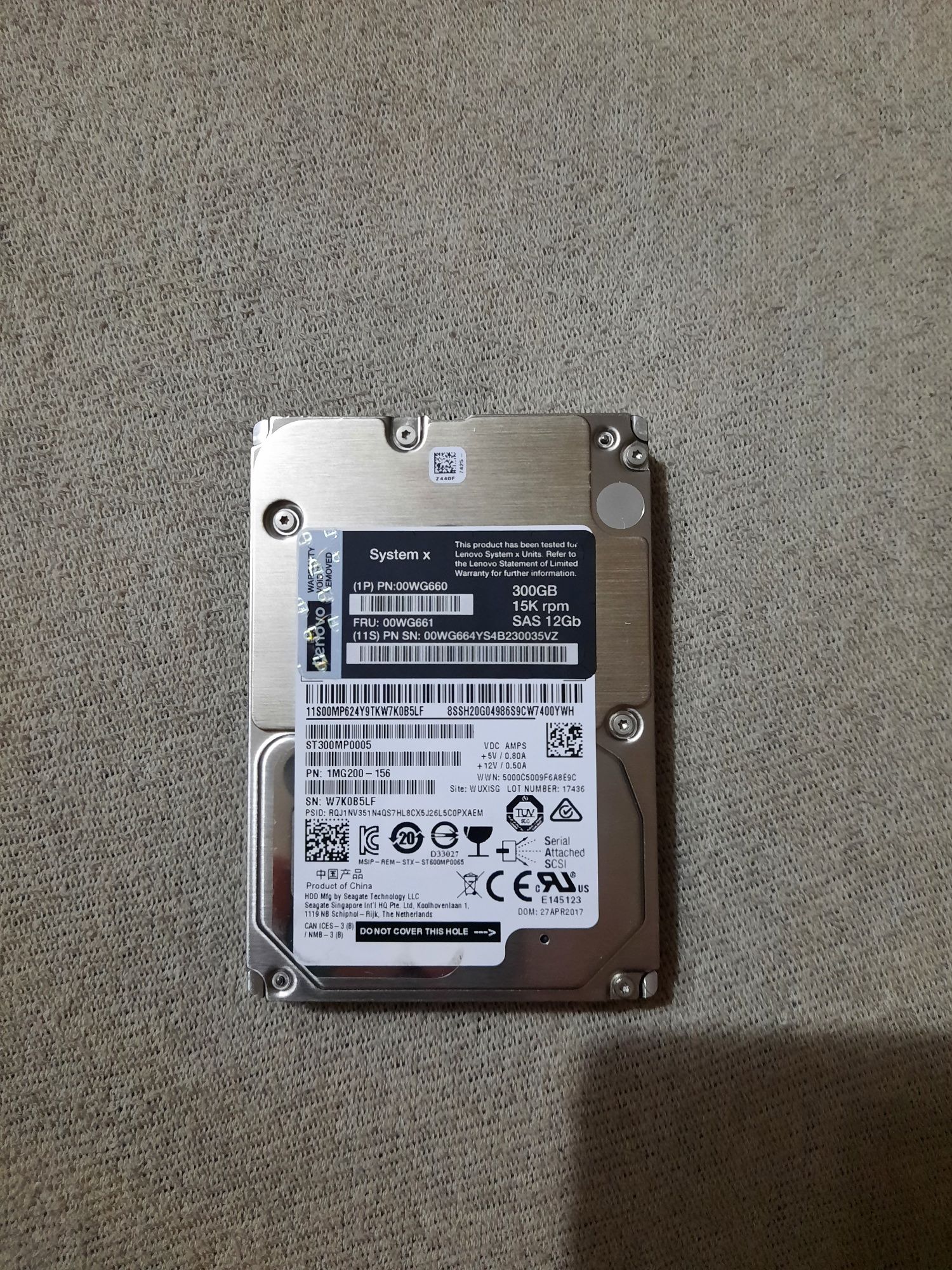 Hard Disk SAS 300 GB