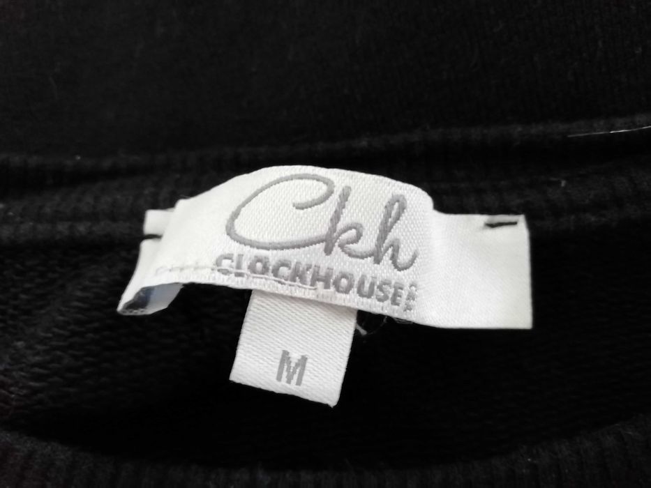 Черна ватирана блуза с два цветни детайла, размер М