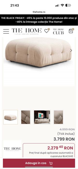 Vand coltar folosit 6 luni de zile