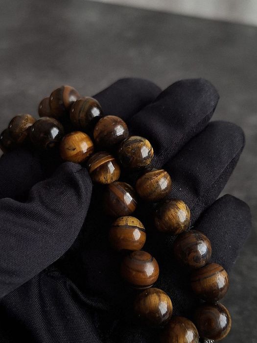 Премиальные чётки(тасбих) ручной работы из тигрового глаза — 33 бусины