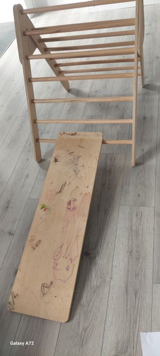 riunghi de cățărare - cu rampă / tobogan - Pikler Triangle Montessori