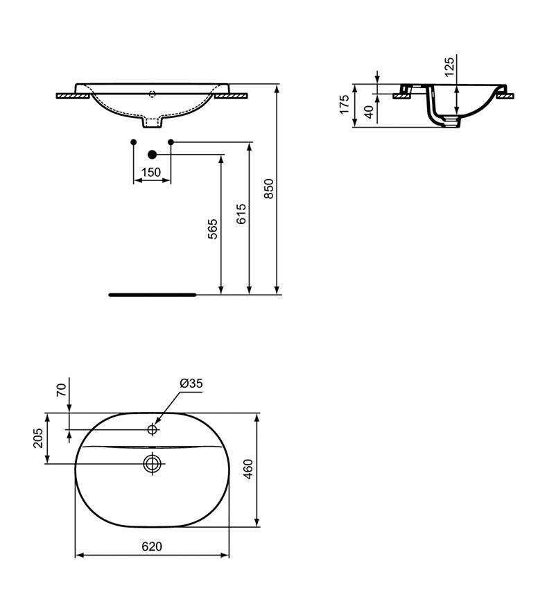 Мивка Ideal Standard Connect E504001