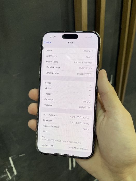 iPhone 16 Pro Max ZA/A 256 GB Disert ideal