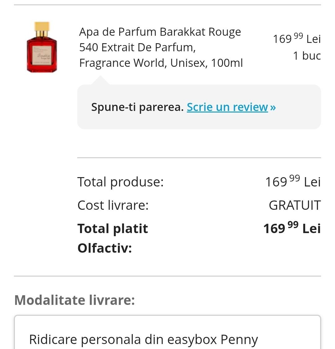 Parfum unisex 100ml Barakkat Fragrance World