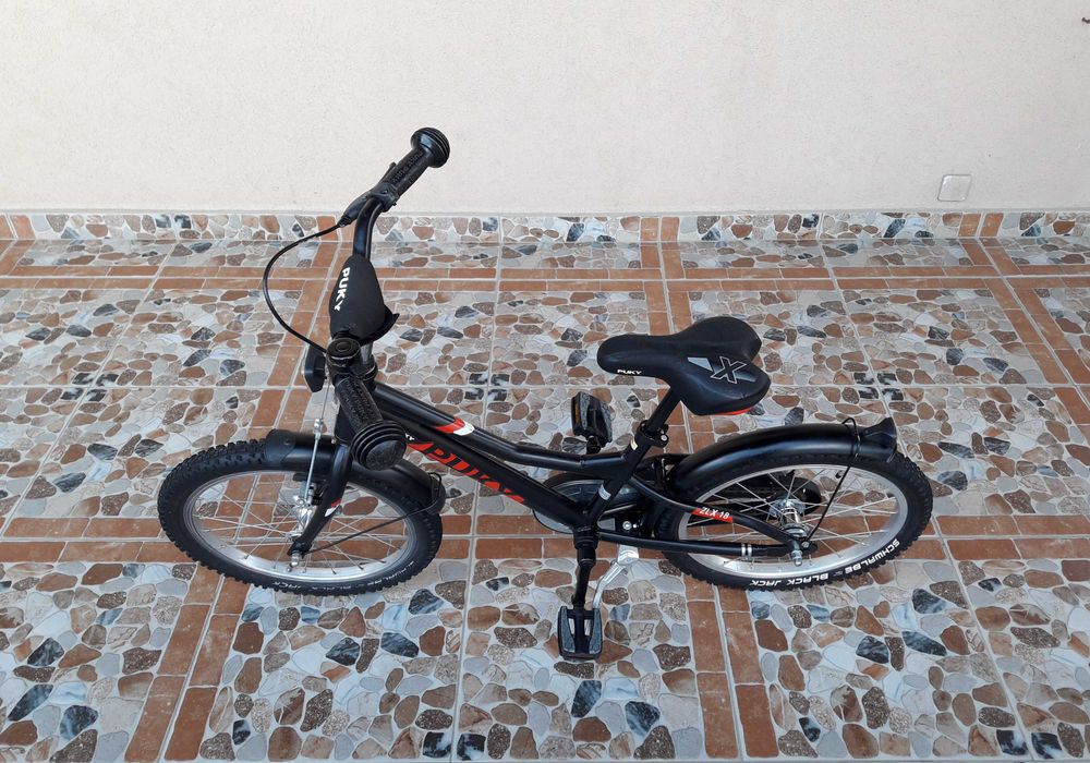 Bicicletă pentru copii 18’ PUKY ZLX 18-1, ALUMINIU – negru