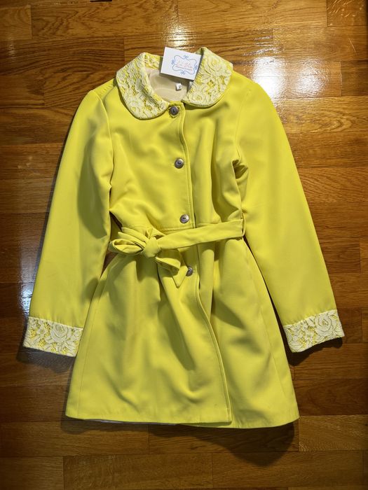 Palton copii fetita SISI Children NOU cu eticheta, 10 ani LIME
