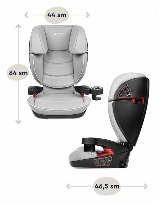Автокресло JUNION Croco группа 2/3 (15-36 кг), Isofix