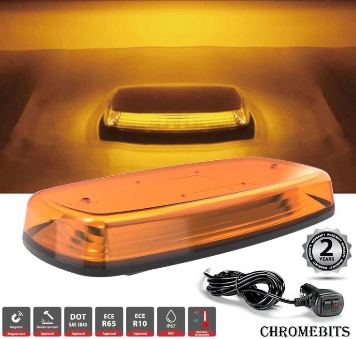 Mini Rampa Girofar Led Portocalie 12-24v E-Mark