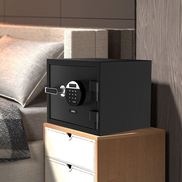 Огнестойкий сейф Deli 30×38×30 перечисление есть
