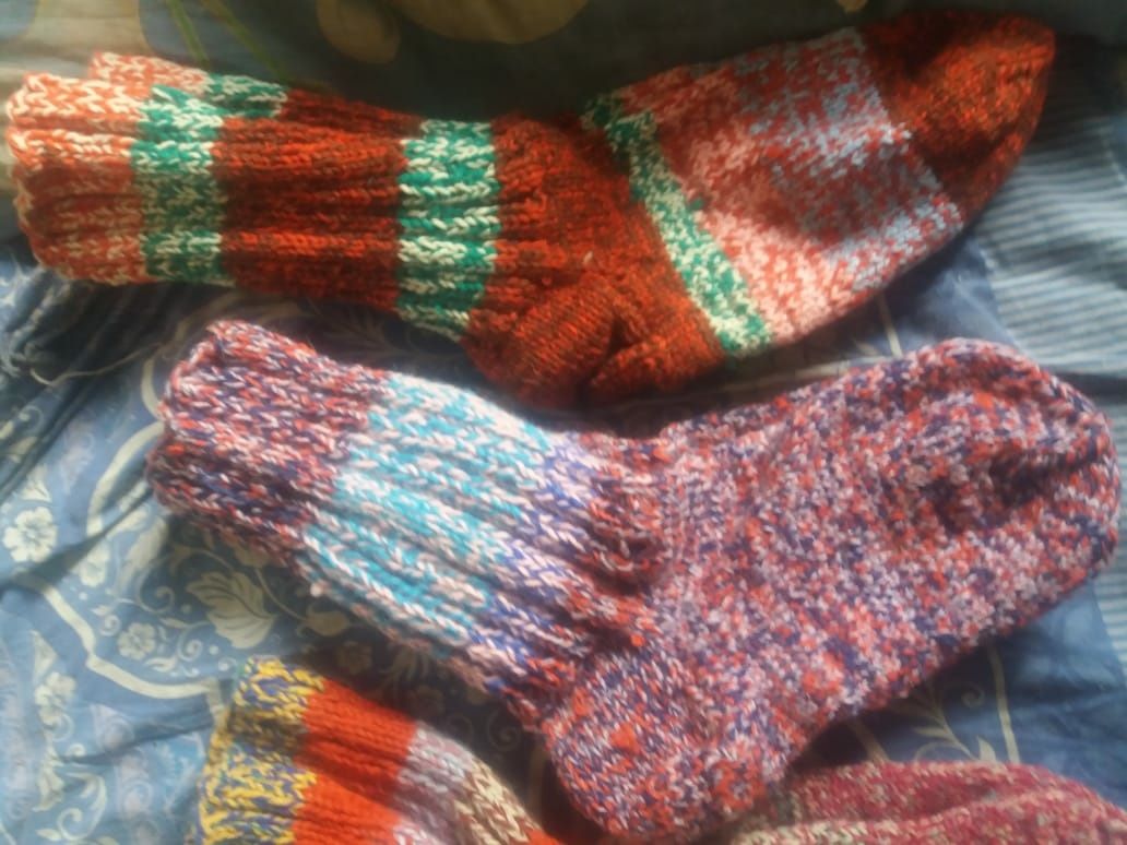шерстяные носки вязание