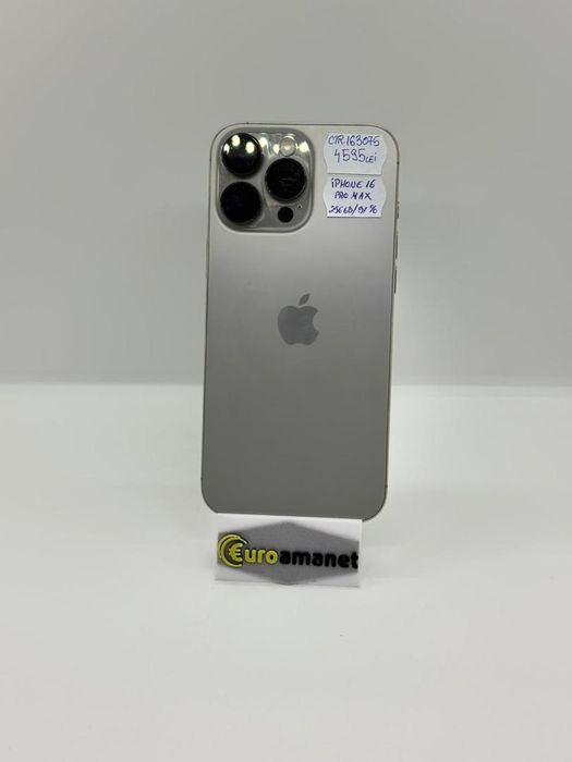 Telefon mobil Apple iPhone 16 Pro Max, 256GB, Baterie 91% -A-