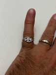 INEL AUR alb 18K + 1 Diamant = 0.45CT + 26 Diamante = 0.60CT - Vintage