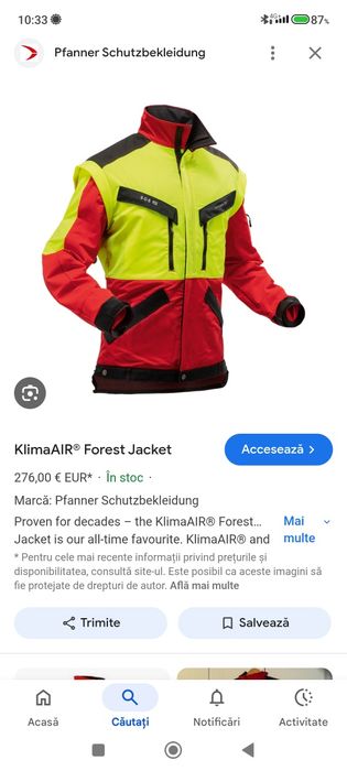 Geaca M bărbați Pfanner KlimaAir Forest silvicultura pădure