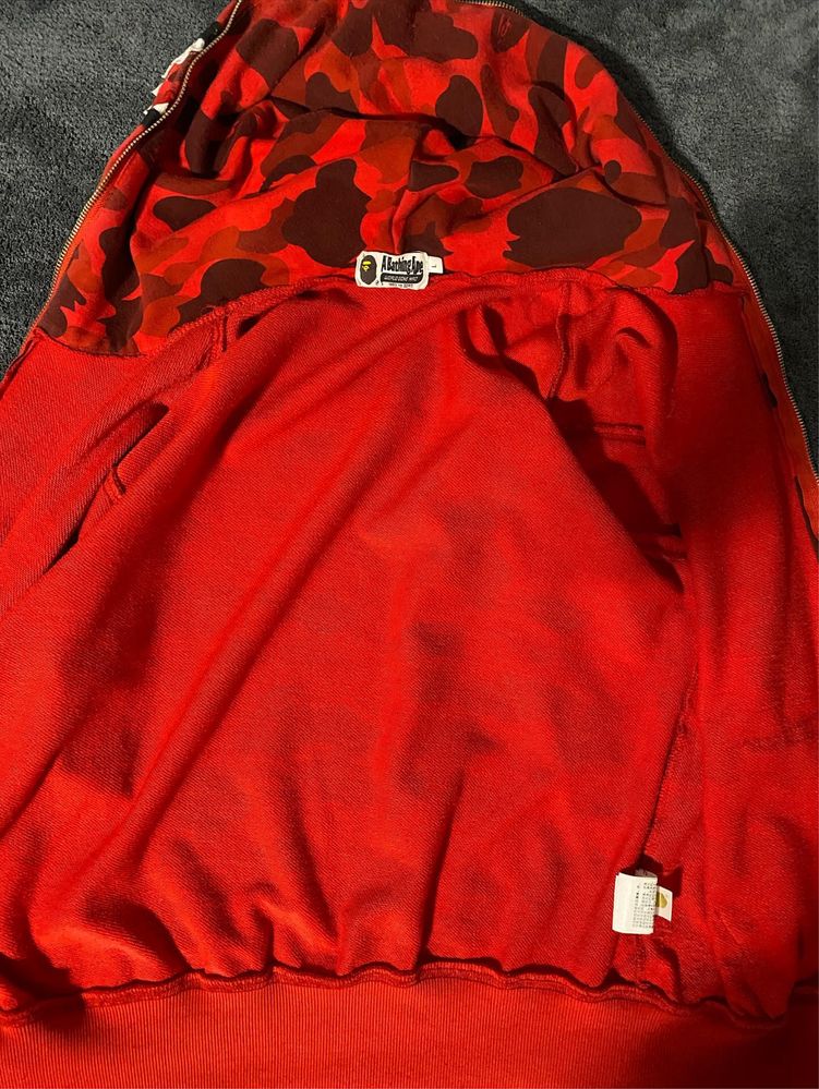 BAPE  RED hoodie !! Топ