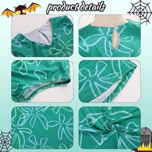 Нов Детски карнавален костюм Disgust Inside Out рокля с перука 9 части