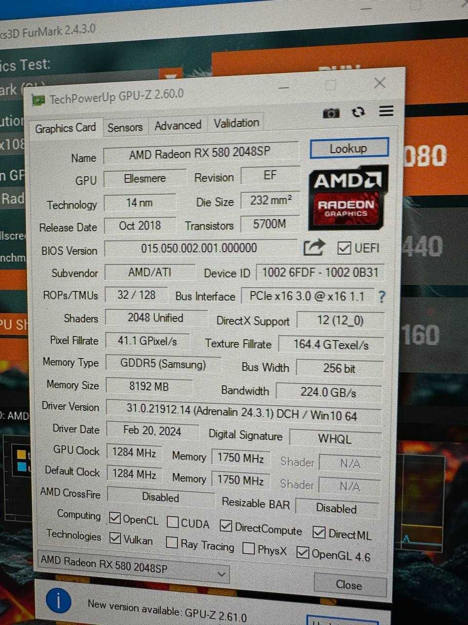 Игровой кейс 20 поточный / RX 580 8gb / DDR4 16gb / 512 Lexar ssd