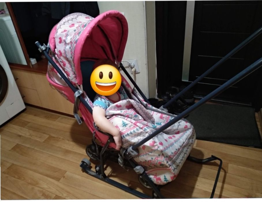 Санки коляска в хорошем состоянии