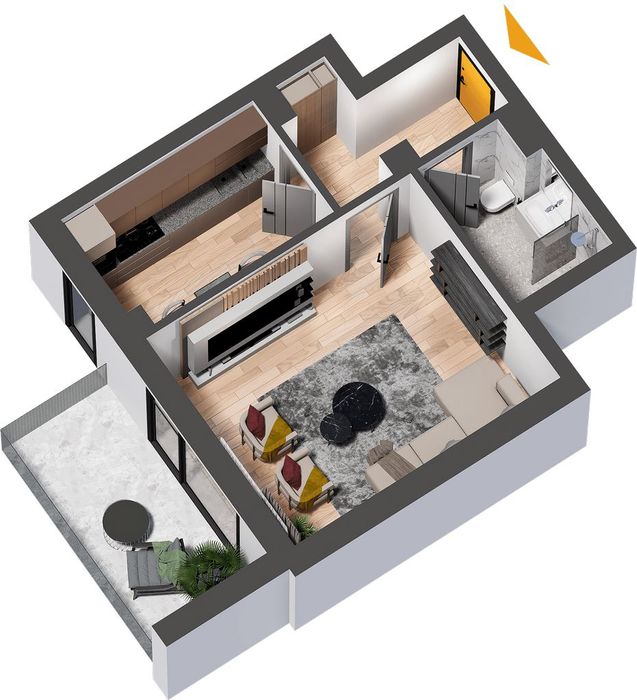 Apartament 1 Camera, B Home Residence Iasi , 78.812 + Tva