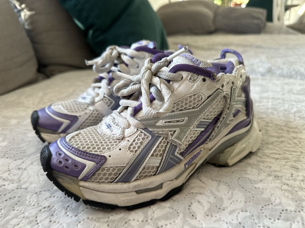 Balenciaga  Runner trainers in purple and silver