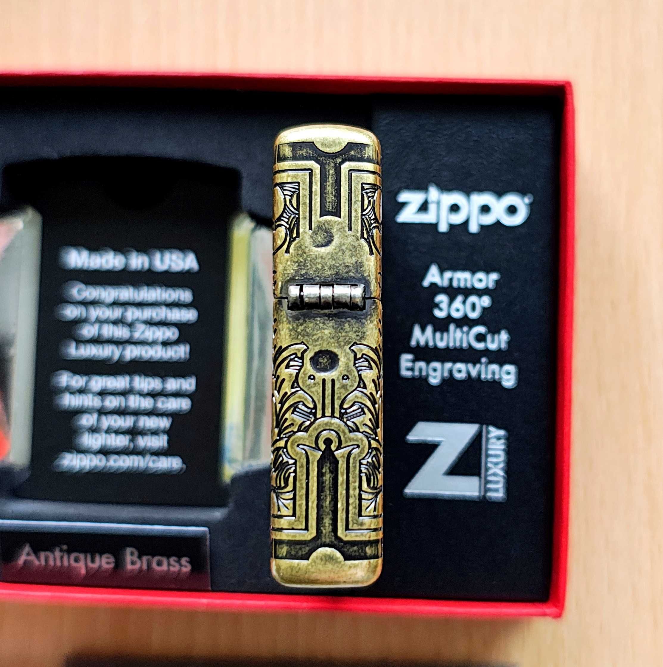 Brichetă Zippo nouă Armor Case St. Benedict (Constantine original)