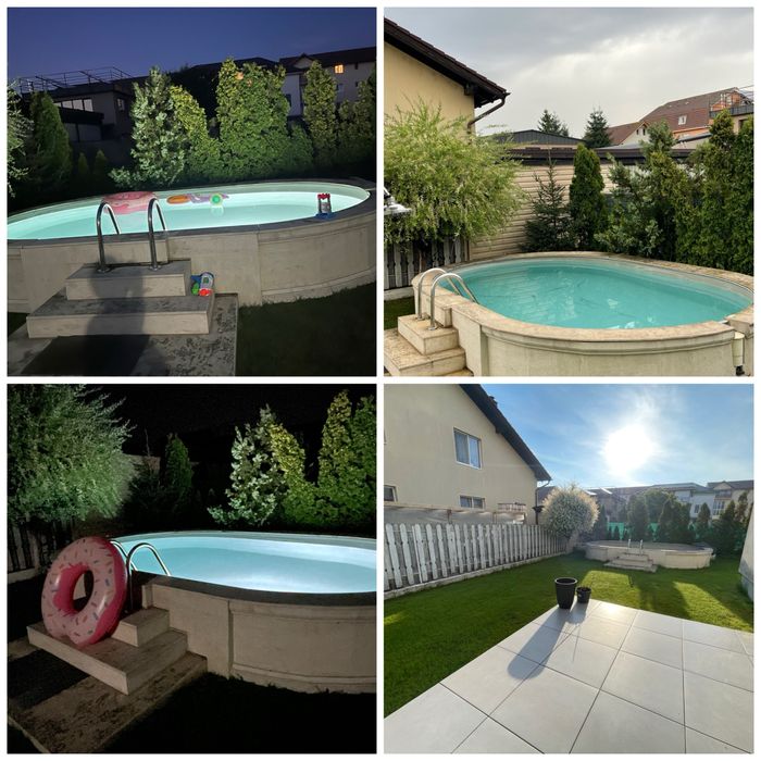 Apartament 3 camere + gradina 165 mp cu piscina + 2 parcari private