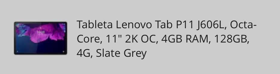 Vand  tableta lenovo tab 11 J606L