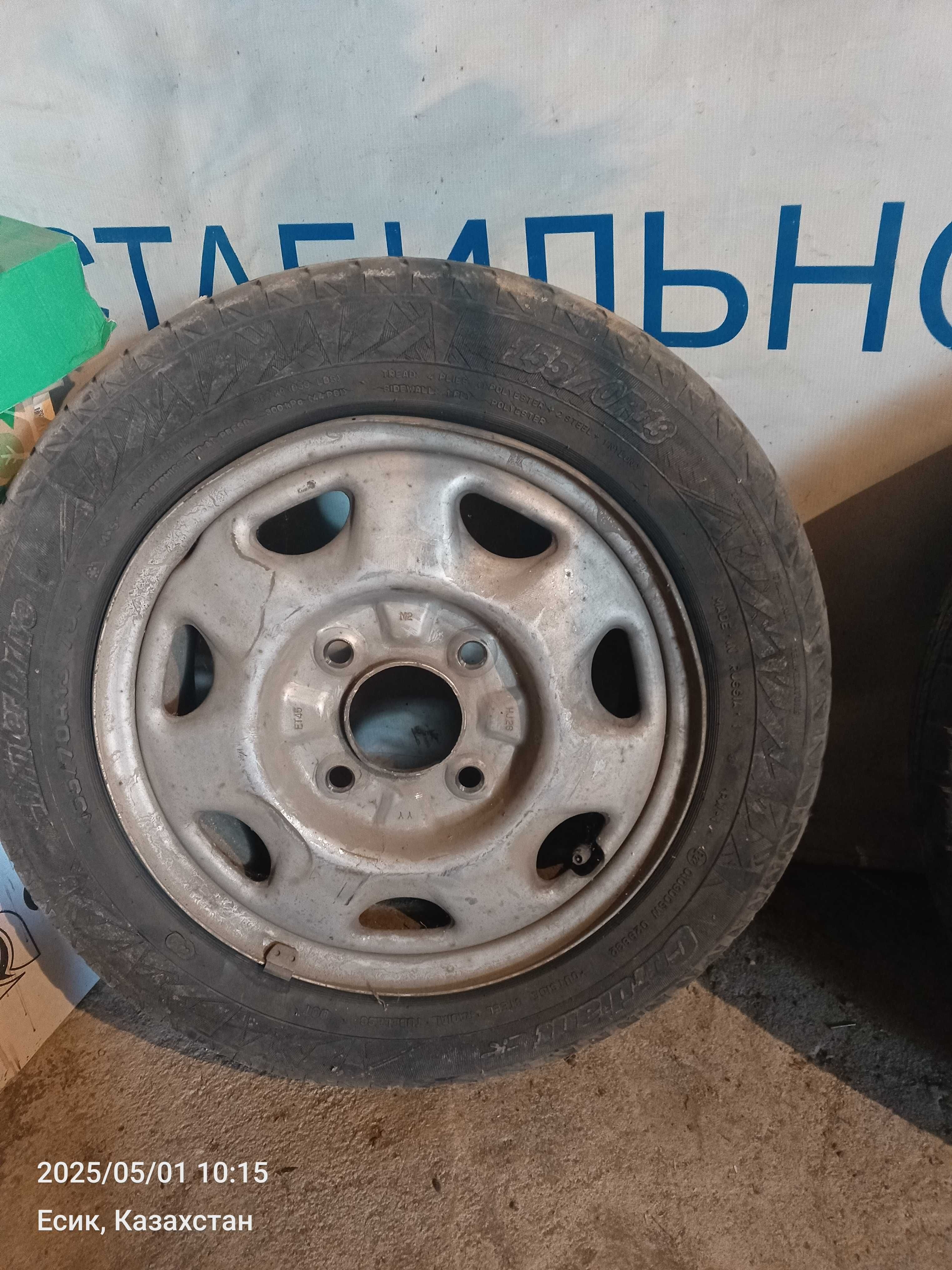 Диск с шиной на матиз
