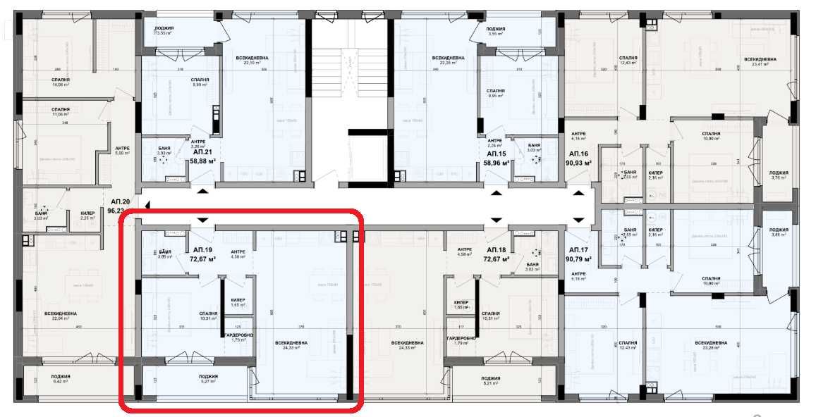 Продава се Двустаен апартамент в Варна, Левски - 73 кв.м за 1350 €/кв.м - Снимка #1