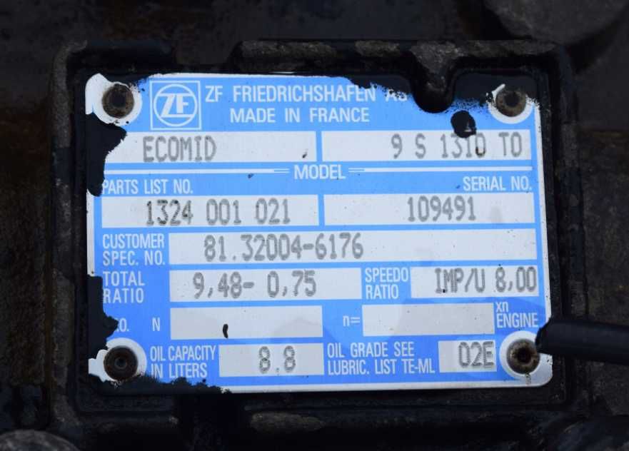 Cutie de viteze camion MAN TGL TGM 9S1310TO -Piese/Dezmembrari MAN