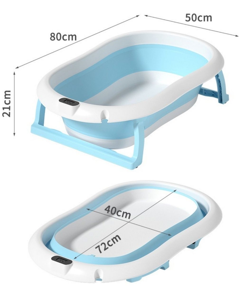 Детская ванночка для купания складная с термометром
