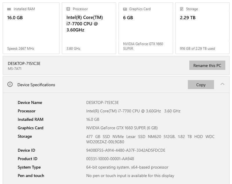 домашний компьютер Core i7